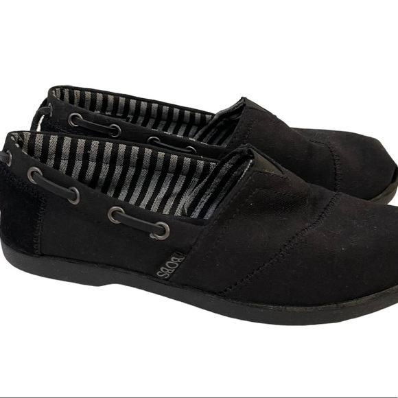 Womens Black BOBS Slip On Memory Foam Shoes - Picture 1 of 7
